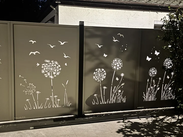 Laser-cut gate infills